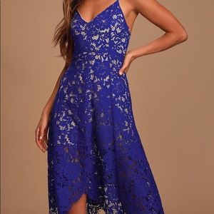 Lulu’s Royal Blue Lace Dress